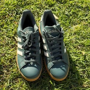 Adidas Forest Green Sneakers with White Accents